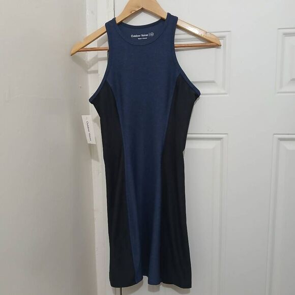 Outdoor voices womens xsmall Athena exercise gym blue gray color block dress - Picture 1 of 7